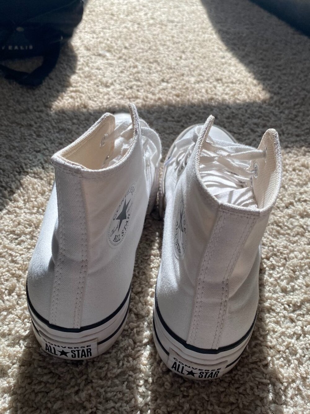 Women's Platform White High Top Converse - Picture 4 of 6